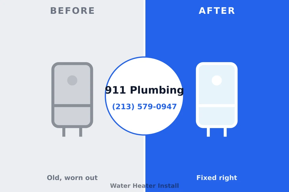 Before and after: plumbing company Sheffield Lake, OH